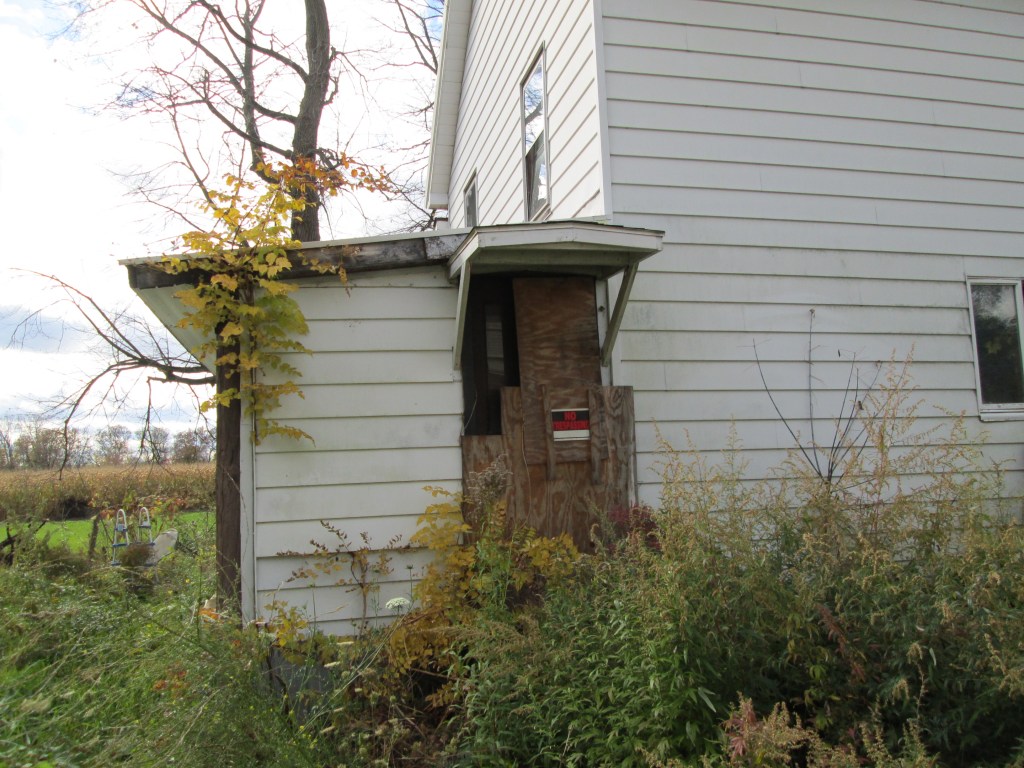 The once entrance to the porch and the house proper.