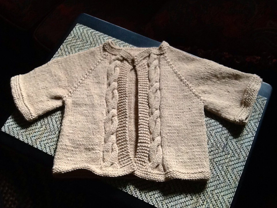 Baby sweater for coworker.