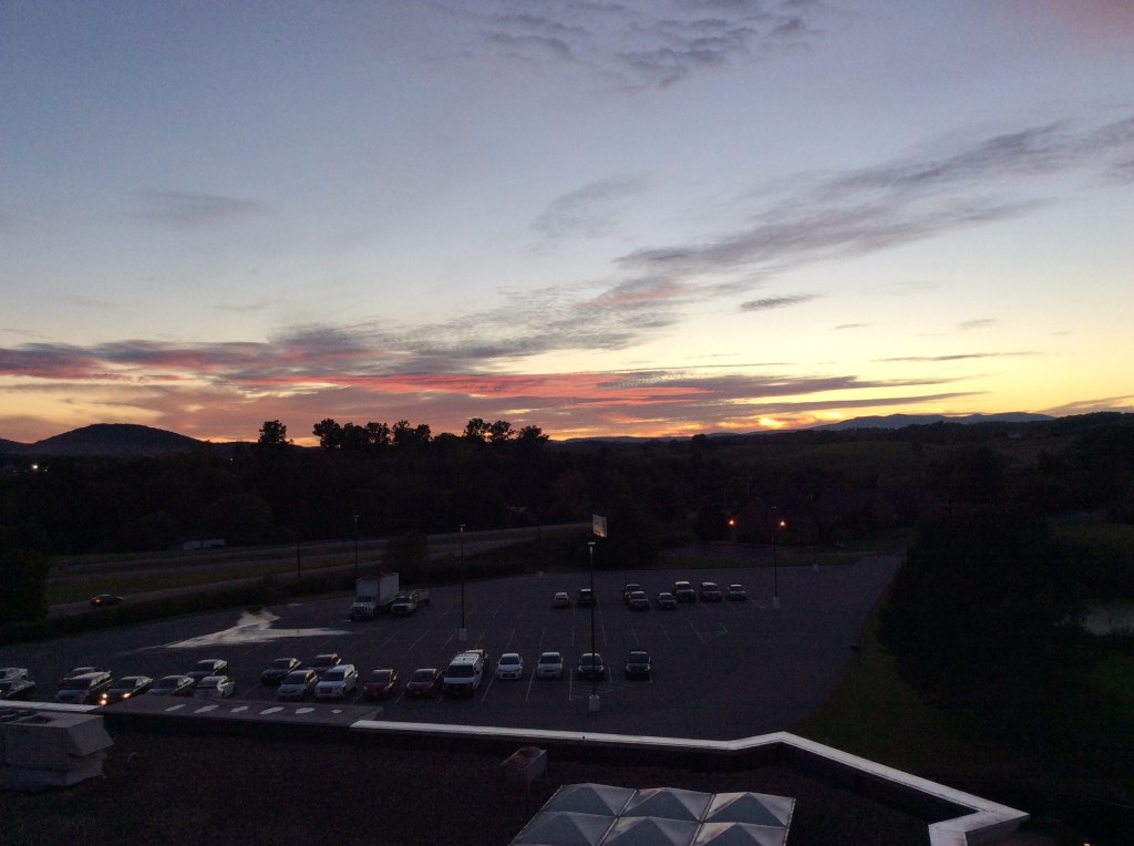 Here comes the rosy glow of sunset ... 